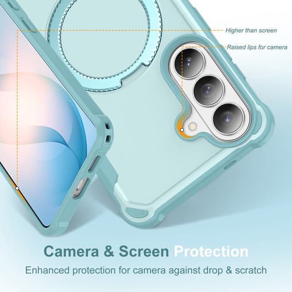 Mobilskal för Samsung Galaxy S26 Plus Magnetiskt Kickstand TPU + PC - Sjöblå