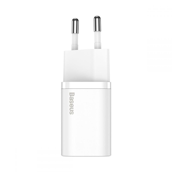 BASEUS - Super Si Network Charger 20W + Lightning Kabel - Vit White