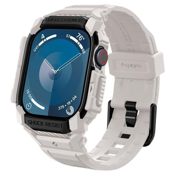 Spigen Apple Watch 46mm Series 10 Armband Rugged Armor Pro Beige