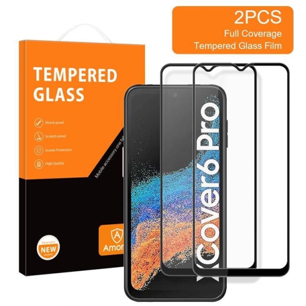 [2 pakkaus] AMORUS Galaxy Xcover 6 Pro karkaistu lasi näytönsuoja Täysi