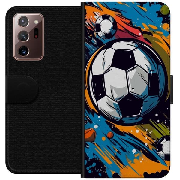 Plånboksfodral till Samsung Galaxy Note20 Ultra med Fotbollar