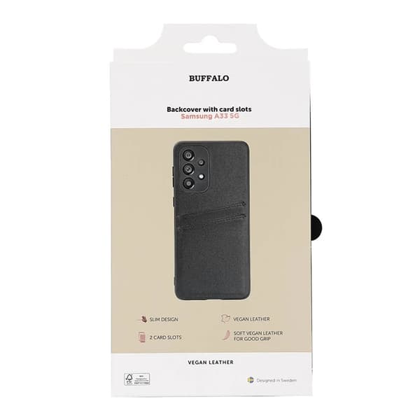 Buffalo telefonetui til Galaxy A33 5G PU - Sort Svart