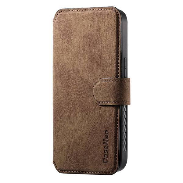 CASENEO iPhone 14 Plus Plånboksfodral Konstläder - Brun
