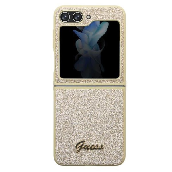Guess Galaxy Z Flip 5 Mobile Cover Glitter Script - kulta