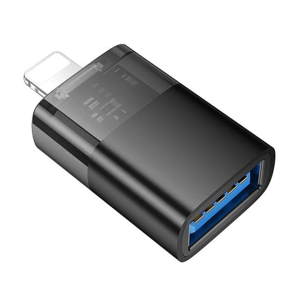 Hoco USB-A til Lightning Adapter UA36 - Sort Svart