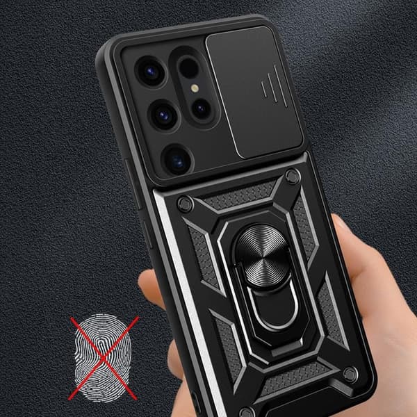 Mobilskal till Galaxy S24 Ultra Hybrid Armor Camshield - Blå Blå