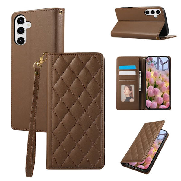 Plånboksfodral för Samsung Galaxy S26 Plus RFID Blocking - Brun