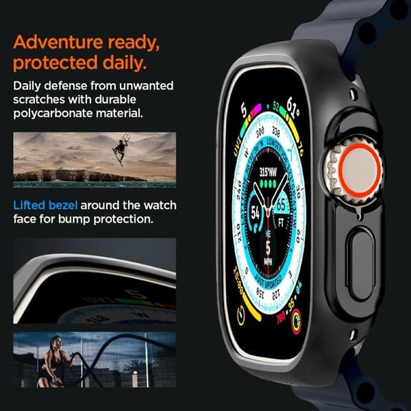 Spigen Apple Watch Ultra (49mm) Etui Tynd Pasform - Sort Svart