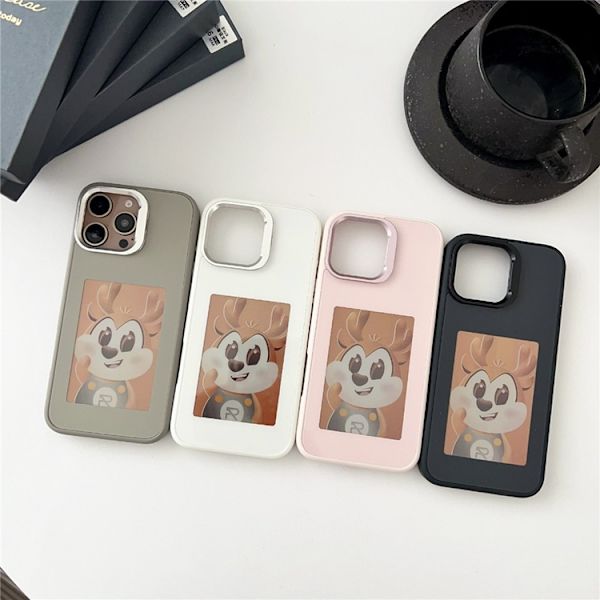 Mobilskal till iPhone 16 Pro Max MagSafe Lens Kickstand E-Ink Customized NFC Rosa