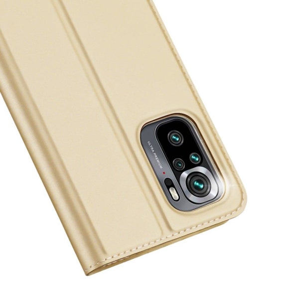 Dux Ducis Skin Pro Plånboksfodral Xiaomi Redmi Note 10 - Guld Gul