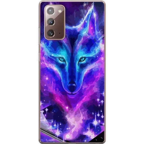 Telefontaske til Samsung Galaxy Note20 med Neon Wolf