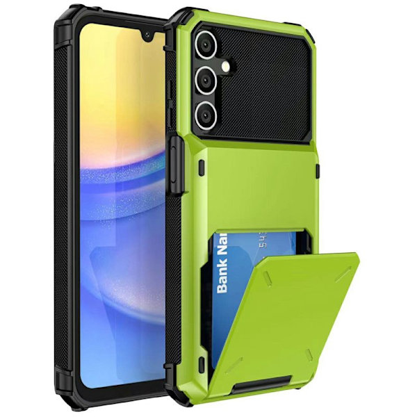 Mobilskal för Samsung Galaxy S26 Plus PC + TPU med kortfack - Grön