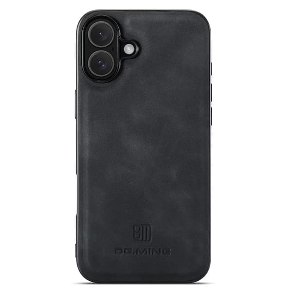 DG.MING Mobilskal till iPhone 16 Plus Hybrid Läder - Svart Svart