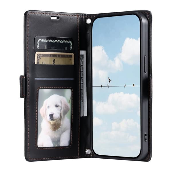 Samsung Galaxy S26/S26 Pro Plånboksfodral Konstläder Rhombus - Svart