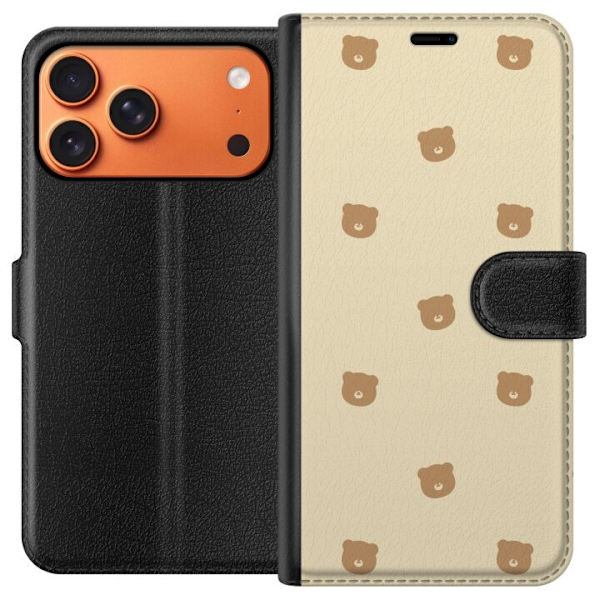 Plånboksfodral till Apple Apple iPhone 17 Pro Max med Björnmönster