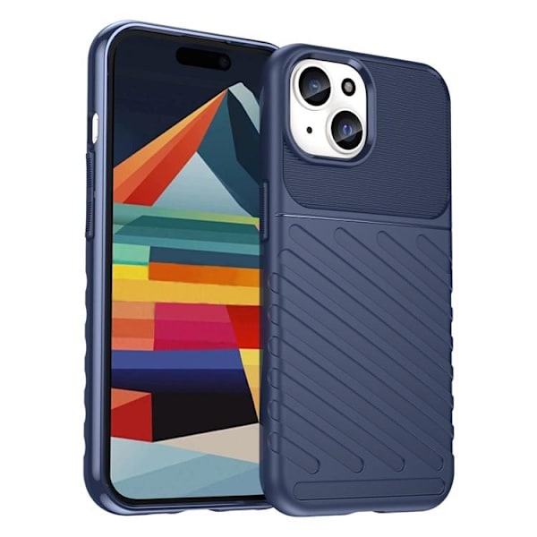 iPhone 15 Plus Mobilskal Twill Thunder - Blå