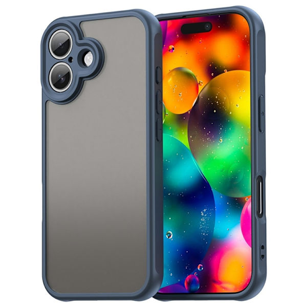 Mobilskal till iPhone 17 Frostade krockkuddar Drop Proof - Blå Blå
