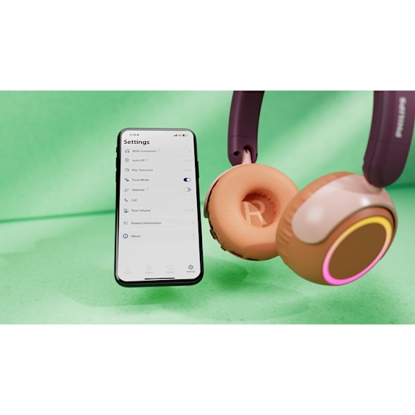 PHILIPS On-Ear Hörlurar Bluetooth Barn Volymbegränsning - Brun Brun