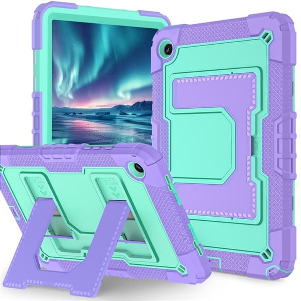 Galaxy Tab A9 Plus Skal Kickstand Med Rem Anti Drop Grön