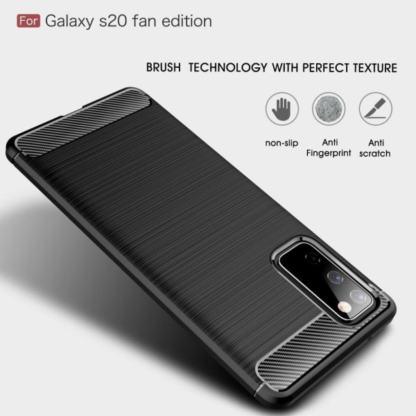 Carbon Fibre Mobilskal Galaxy S20 FE - Svart Svart