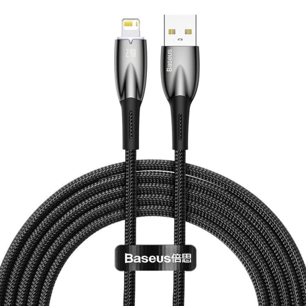 Baseus USB-A til Lightning-kabel 2,4 A - Sort