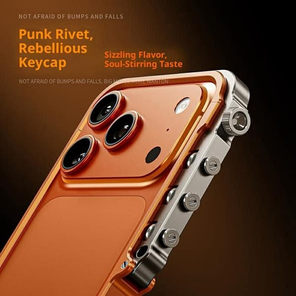 Mobilskal till iPhone 17 Pro Max Bumper Aluminum Metal Frame - Blå Blå