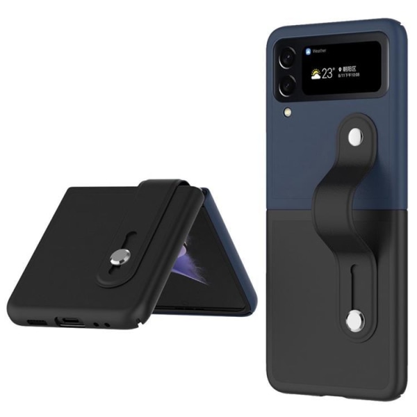 Galaxy Z Flip 4 Case rannehihna -jalusta - musta
