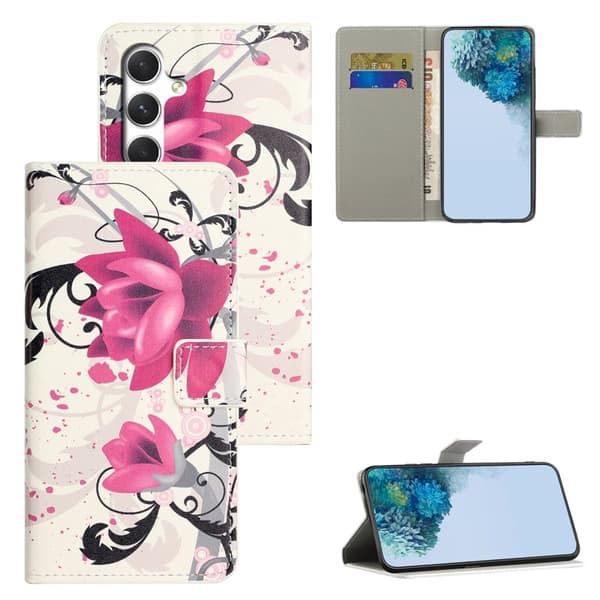 Plånboksfodral för Samsung Galaxy S26 Plus Konstläder - Lotus