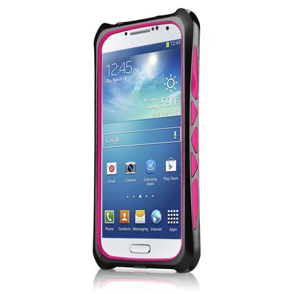 ITSkins Toxik Aluminium Bumper till Samsung Galaxy S4 i9500 (Svart-Magenta) + Sk Svart