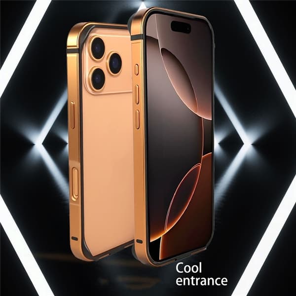 Mobilskal till iPhone 17 Pro Max Bumper Ultra Thin Metal TPU - Grå Grå