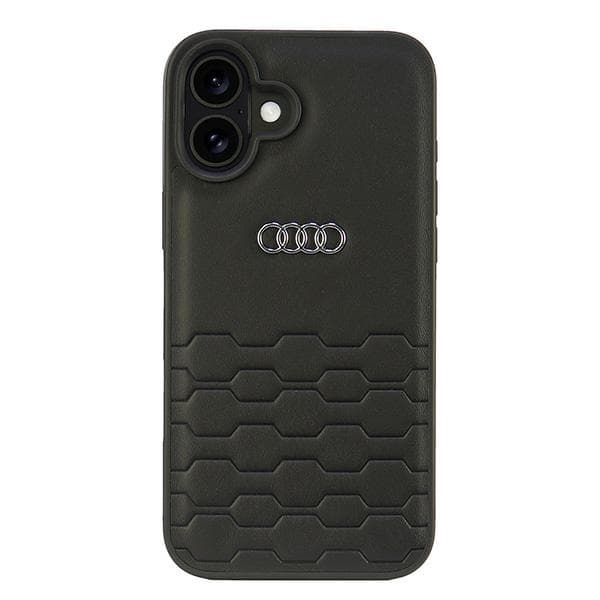 Audi Mobilskal till iPhone 16 Plus Syntetiskt Läder - Svart Svart