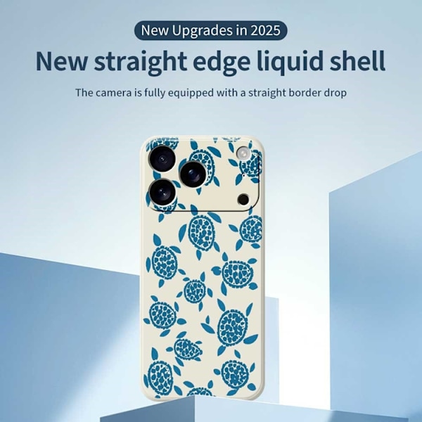 Mobilskal till iPhone 17 Pro Max Turtle Pattern Straight Edge - Lila Lila