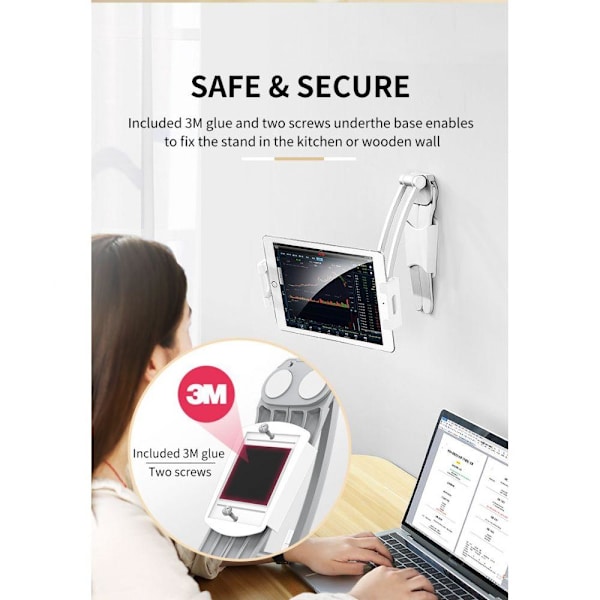 ROCK Universal Stativhållaren Smartphone & Tablet Silver