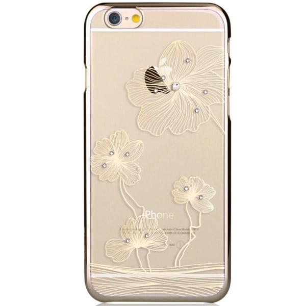 Pilkun takakuori Apple iPhone 6 / 6S -puhelimelle - Gold Flowers Yellow