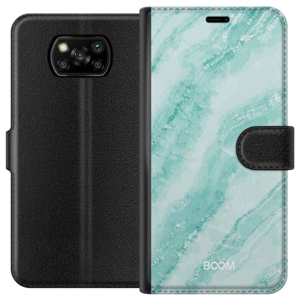 Plånboksfodral till Xiaomi Poco X3 NFC med Mint Marble