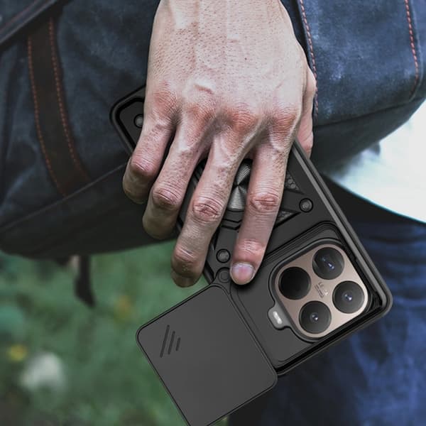 Tech-Protect telefontaske til Xiaomi 15T Camshield Pro - Sort Svart