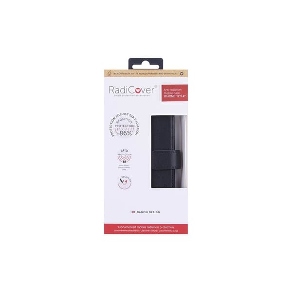 RADICOVER iPhone 12 Mini Pung Taske Strålebeskyttelse - Sort Black