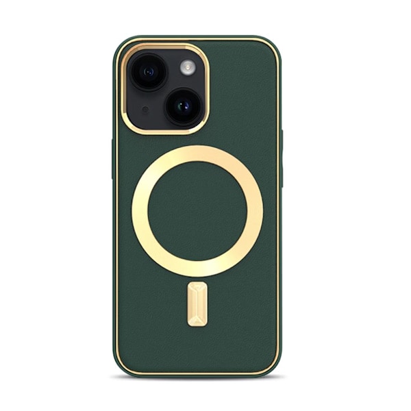 BOOM iPhone 14 Plus Magsafe Nahkakuori - Vihreä Grön