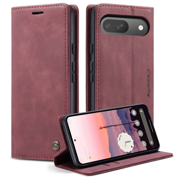 CASEME 013 Series Google Pixel 10 Pro Plånboksfodral Konstläder Röd