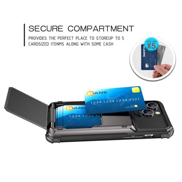 iPhone 14 Pro Max Cover Card Holder Flip - Sort