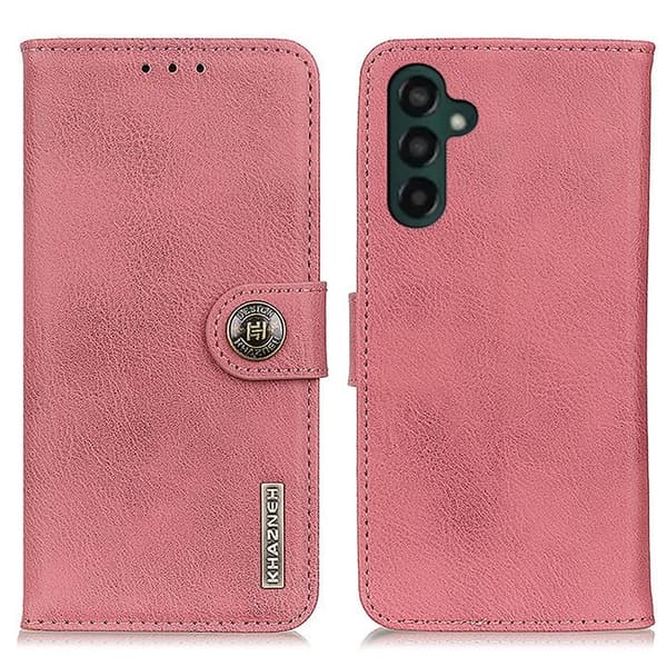 KHAZNEH Galaxy A24 4G Plånboksfodral Cowhide - Rosa Rosa