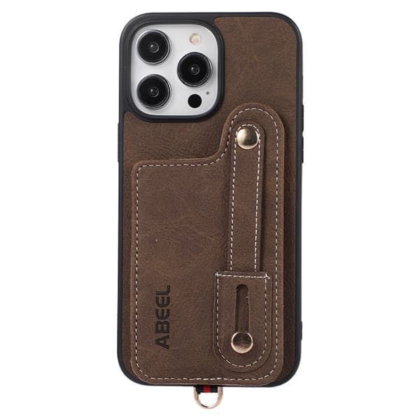 ABEEL Style 03 Mobilskal för iPhone 15 Pro Max Khaki med Kickstand