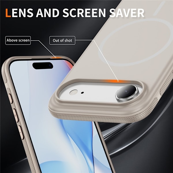 Mobilskal till iPhone Air MagSafe PC + TPU Shockproof - Grå Grå