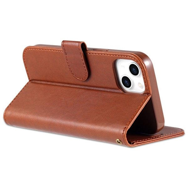AZNS iPhone 14 Plus Plånboksfodral i Konstläder - Röd