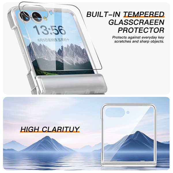 Mobilskal till Galaxy Z Flip7 Hinge Protection - Clear Transparent