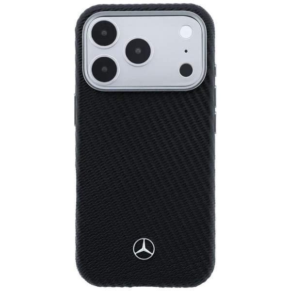 Mercedes Mobilskal för iPhone 17 Pro MagSafe Läder Wood Effect - Svart