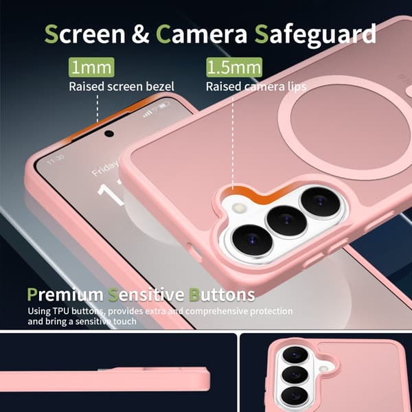 Mobilskal för Samsung Galaxy S26 Magnetiskt TPU - Rosa