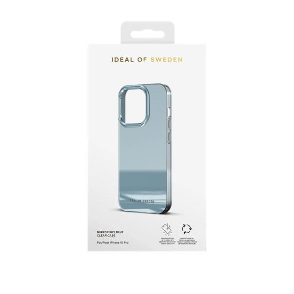 iDeal of Sweden iPhone 15 Pro Mobilcover Gennemsigtig - Mirror Himmelsbl