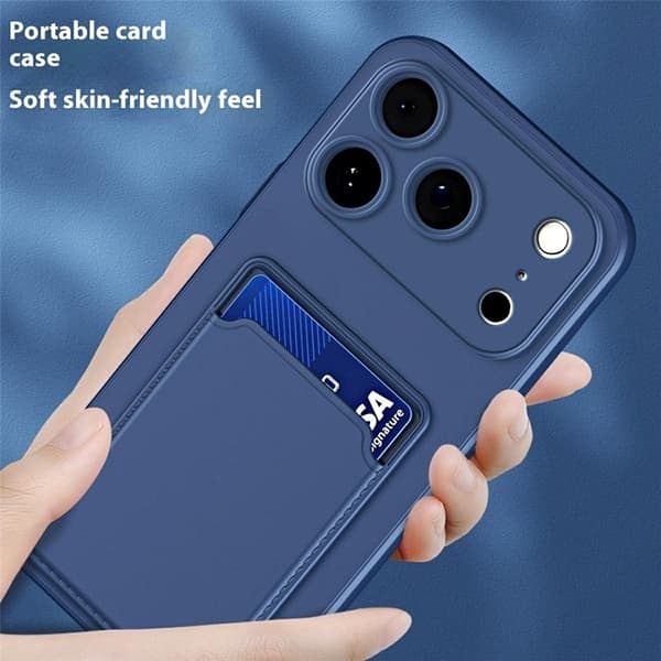 Mobilskal till iPhone 17 Pro Korthållare TPU - Vit Vit