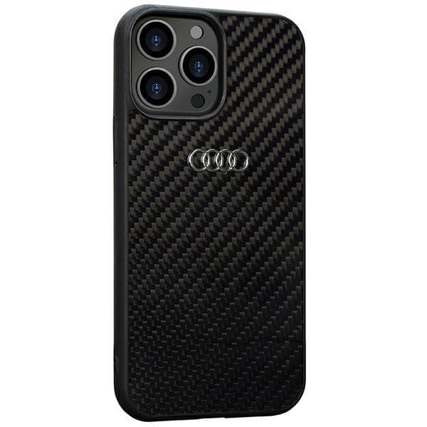 Audi iPhone 13 Pro Max -puhelinkotelo hiilikuitu - Musta Black